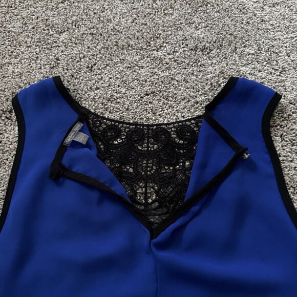 Charlotte Russe Crochet Lace Detail Dressy Tank Blouse Sleeveless Size Large - Picture 7 of 9